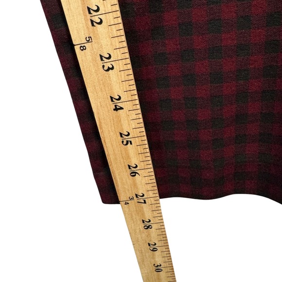 j Jill Women's XL‎ Ponte Slim Leg Pants Burgundy Houndstooth Stretch Casual - Picture 6 of 6